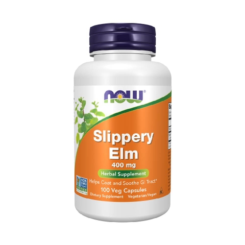 Now Slippery Elm 400mg - Hỗ Trợ Hệ Tiêu Hóa, Đường Ruột Khỏe Mạnh