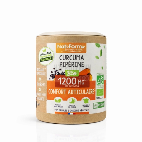 Nat&Form Curcuma 1200mg – Curcumin: Giúp cải thiện tiêu hóa và chống oxy hóa
