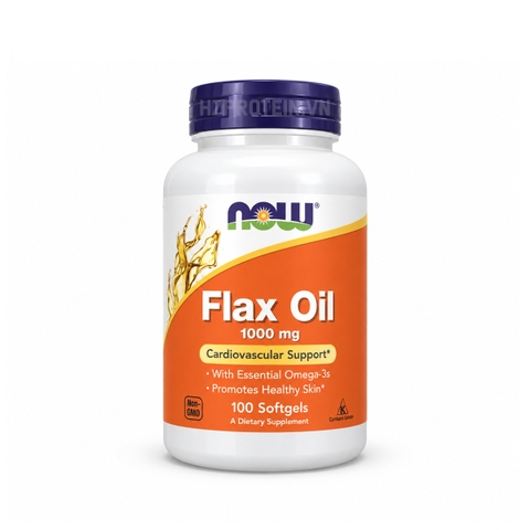 Now Flax Oil 1000mg - Hỗ trợ sức khỏe tim mạch và duy trì lượng mỡ máu lành mạnh