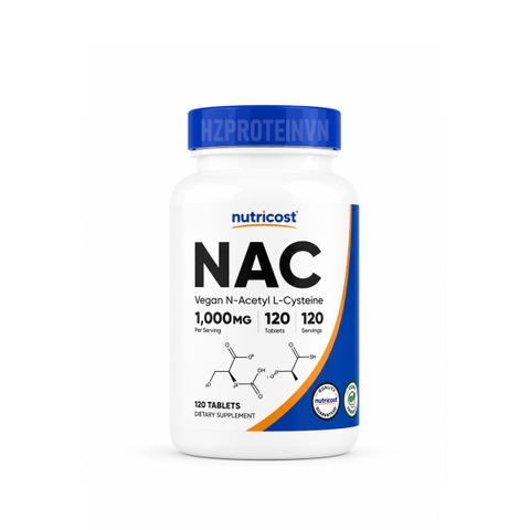 Nutricost NAC 1000mg - Duy trì một lá gan khỏe mạnh (120 Viên)