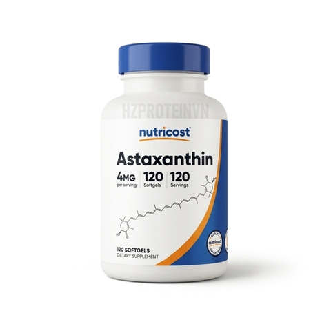 Nutricost Astaxanthin 4mg - Viên Uống Chống Lão Hoá, Trẻ Hoá Cơ Thể (120 Viên)