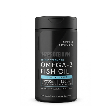 SR Dầu Cá Sport Research Triple Strength Omega3 Fish Oil 1250mg/1055mg - 150 Viên