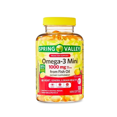 Dầu Cá Spring Valley Omega3 Mini 1000mg Fish Oil