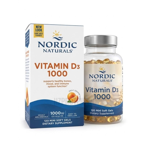 Nordic Naturals Vitamin D3 1000mg - Hỗ Trợ Xương & Răng Chắc Khỏe