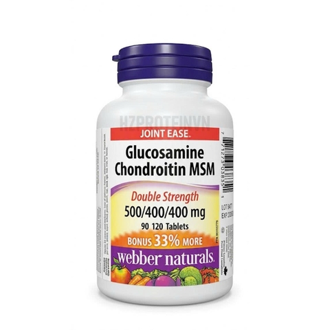 Webber Naturals Glucosamine Chondroitin MSM - Hỗ Trợ Sức Khỏe Xương Khớp