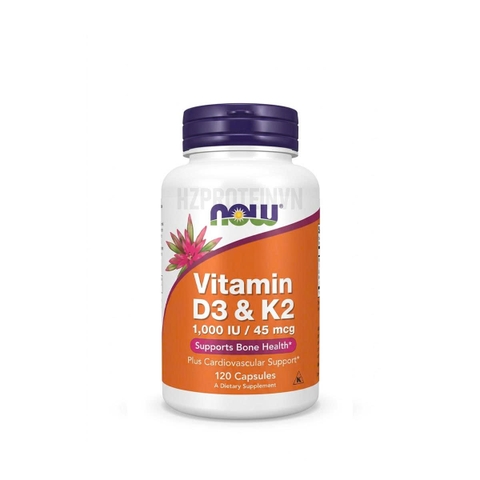 Now Vitamin D3 K2 1000IU/45mcg