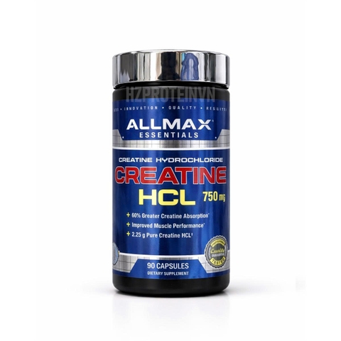 Allmax Essentials Creatine HCL 750mg - Hỗ Trợ Tăng Cơ Bắp