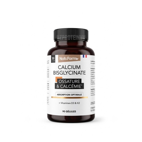Nat&Form Calcium Bisglycinate + Vitamin D3K2 (90 Viên) - Hỗ Trợ Xương Khớp Chắc Khỏe