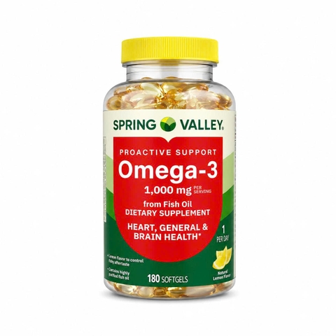 Dầu Cá Spring Valley Omega3 1000mg Fish Oil