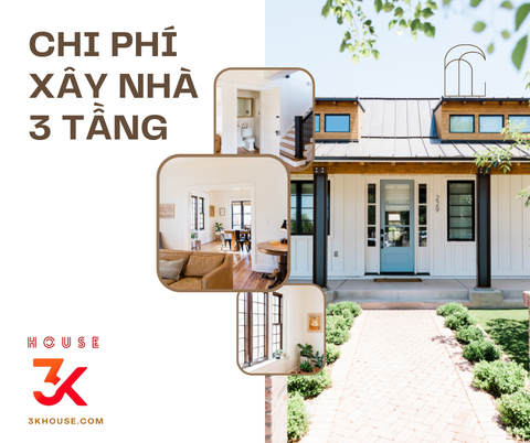Chi phí xây nhà 3 tầng 60m2 hết bao nhiêu tiền?