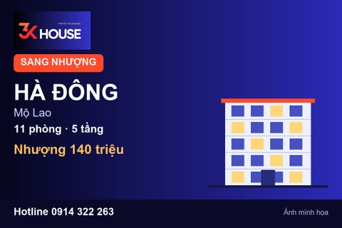 Mộ Lao, Hà Đông: nhượng CHDV 11 phòng, tính hoàn vốn nhượng khoảng 10,8 tháng