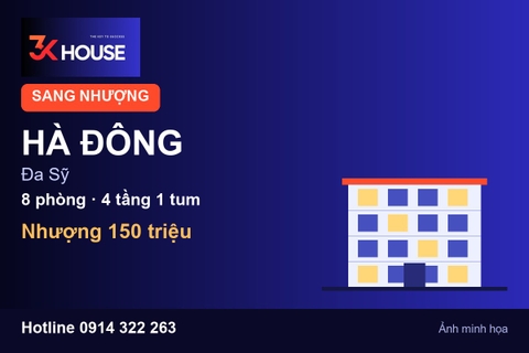 Nhượng CHDV 8 phòng tại Đa Sỹ, Hà Đông: thuê 20 triệu, thu ròng 9,8 triệu/tháng, nhượng 150 triệu