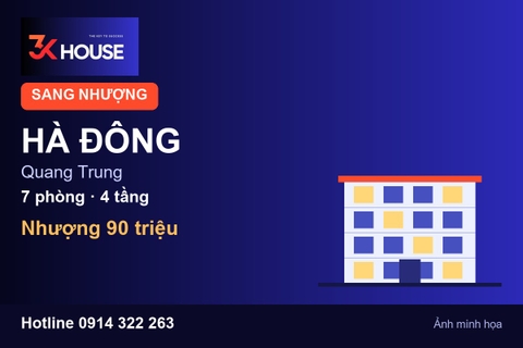 Quang Trung, Hà Đông: nhượng CHDV 7 phòng, tính hoàn vốn nhượng khoảng 12,9 tháng