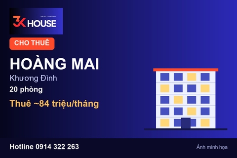 Tòa nhà cho thuê Hoàng Mai: Khương Đình, 20 phòng khép kín có bếp riêng biệt, giá 84 triệu/tháng