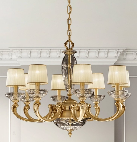 Đèn chùm đồng mạ vàng POSSONI - DZ-257-8+2-002