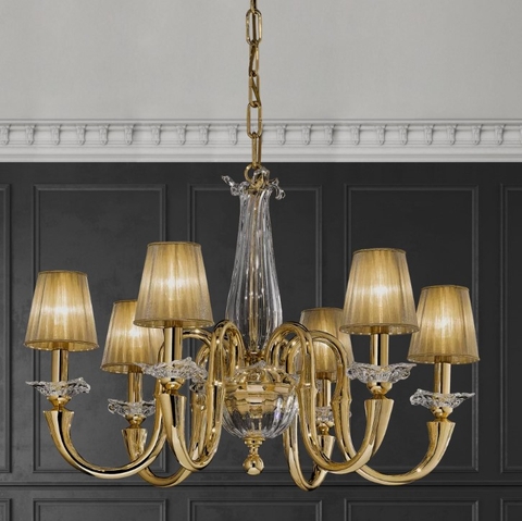 Đèn chùm đồng mạ vàng POSSONI - DZ-269-6-006