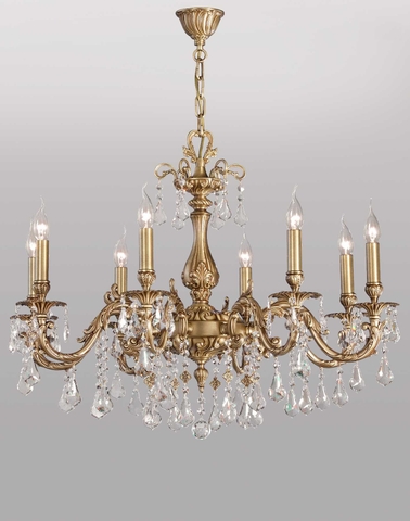 Đèn chùm đồng mạ vàng pha lê DZ0003_10_Y