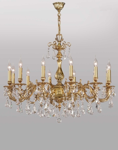 Đèn chùm đồng mạ vàng pha lê DZ0003_12_Y