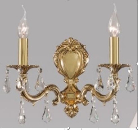 Đèn tường đồng mạ vàng pha lê DZ0003_2_Y