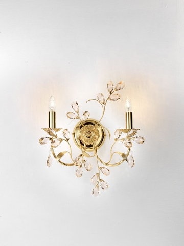 Đèn tường đồng mạ vàng pha lê DZ0018_W32