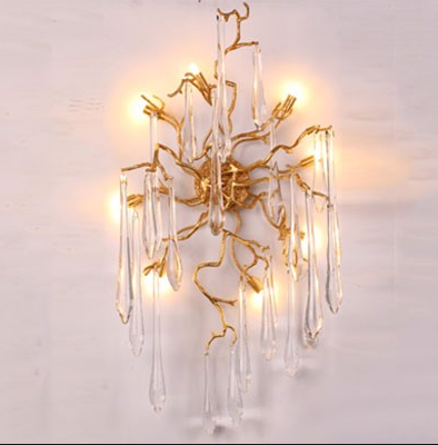 Đèn tường(Serip) đồng mạ vàng pha lê DZ3307_8_24K