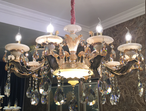 Đèn chùm hợp kim kẽm ngọc thạch DZ6528_10