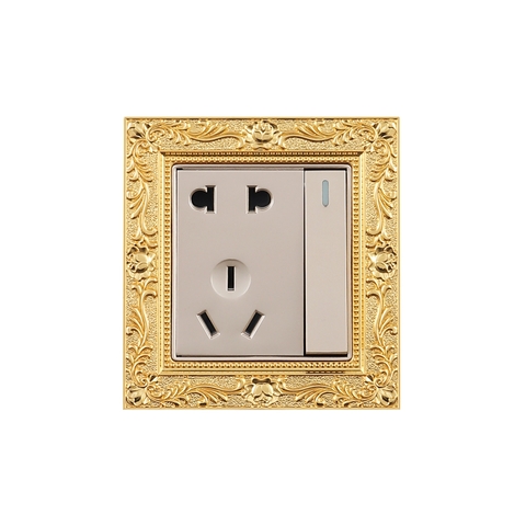 Ổ cắm mạ vàng 24k DZ-T8806-4