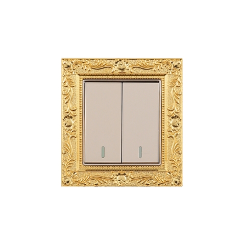 Công tắc mạ vàng 24k DZ-T8807-2