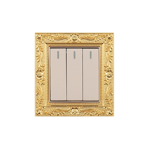 Công tắc mạ vàng 24k DZ-T8807-3