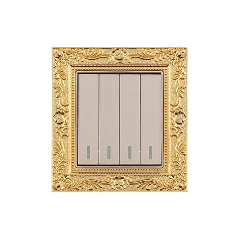 Công tắc mạ vàng 24k DZ-T8807-4
