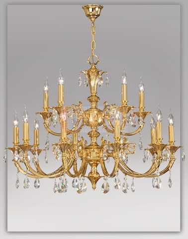 Đèn chùm đồng mạ vàng 24k pha lê K9 DZ0002_8_Y