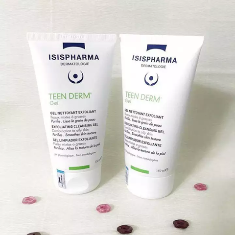 Gel rửa mặt dạng hạt giảm nhờn và ngăn ngừa mụn -  Isis pharma Teen Derm Gel150ml