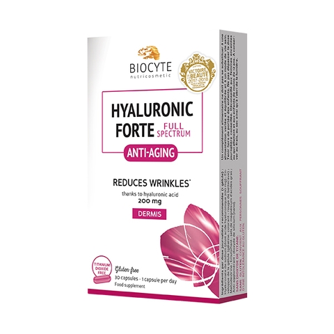 Hyaluronic Forte Full Spectrum Viên uống giúp giảm nhăn, cung cấp độ ẩm da