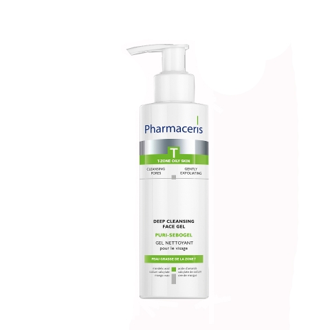 PHARMACERIS PURI- SEBOGEL / GEL RỬA MẶT  LÀM SẠCH SÂU DÀNH CHO DA DẦU, MỤN