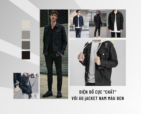 Diện đồ cực chất với 5 Mẫu Áo Jacket Nam màu ĐEN siêu đẹp