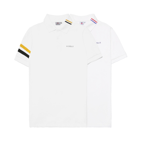 H7-T6 Áo polo tay sọc thêu cổ Hiddle