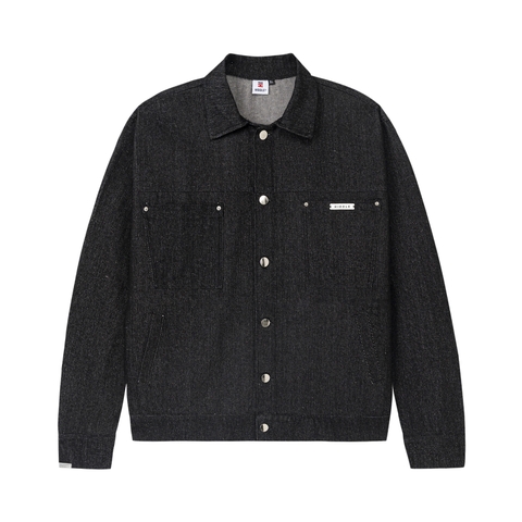 Áo khoác jean cổ bẻ nam tính bốn túi gài nút brand HIDDLE H-AK3