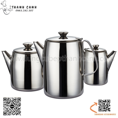 Ấm inox hàng không rót nước, trà, cafe 3 kích thước tiêu chuẩn, ấm đựng nước kiểu dáng hàng không dày dặn cao cấp HÀNG MỚI