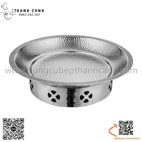 Bộ chảo kèm bếp cồn hâm nóng thức ăn, bộ bếp hâm tròn bằng inox cao cấp