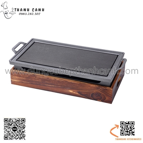 Bếp nướng BBQ tại bàn, bếp gang nướng kiểu nhật hình chữ nhật và hình vuông