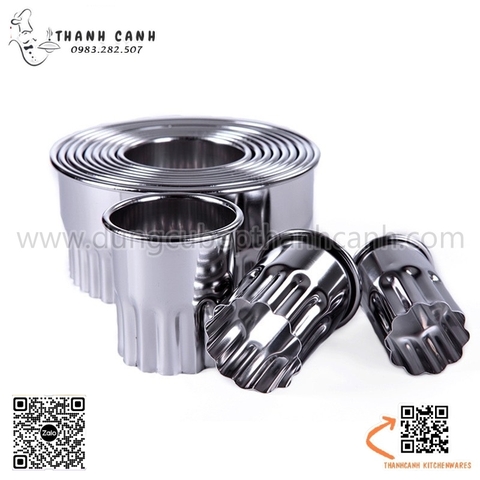 Bộ khuôn ấn hình hoa , bộ ấn tạo hình bột , bộ khuôn ấn 12 chi tiết