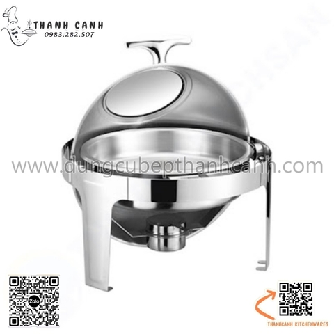 Nồi buffet tròn nắp mở, nồi hâm buffet inox hình tròn 721