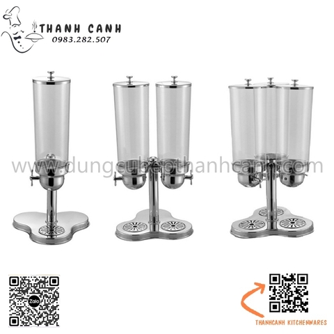 Bình Đựng Ngũ Cốc, Bình đựng ngũ cốc 1 ngăn 2 ngăn 3 ngăn cho buffet