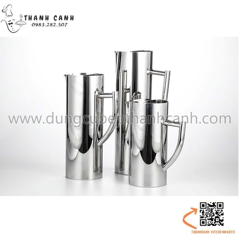 Ca inox rót nước lẩu dáng dài không nắp, ca rót nước bằng inox cao cấp