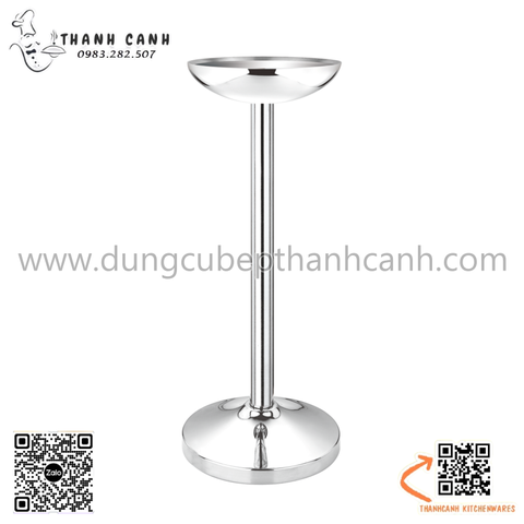 Chân xô rượu bầu, chân xô đá Pháp bằng inox hình trục dáng cao khum ôm trọn xô đá bầu inox ( chân không kèm xô)