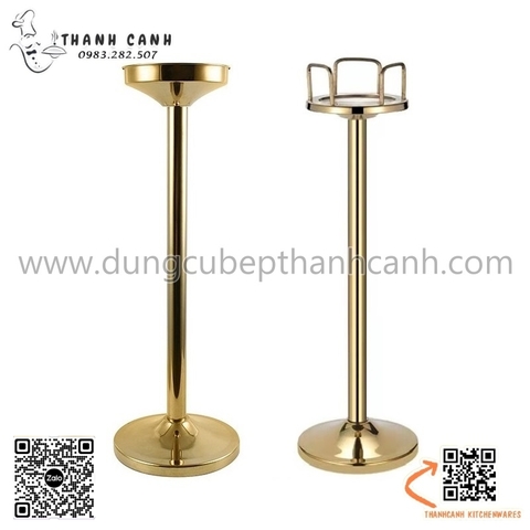 Chân xô rượu inox màu vàng, Chân đế inox để xô rượu vang màu vàng cao cấp ( KHÔNG KÈM XÔ)
