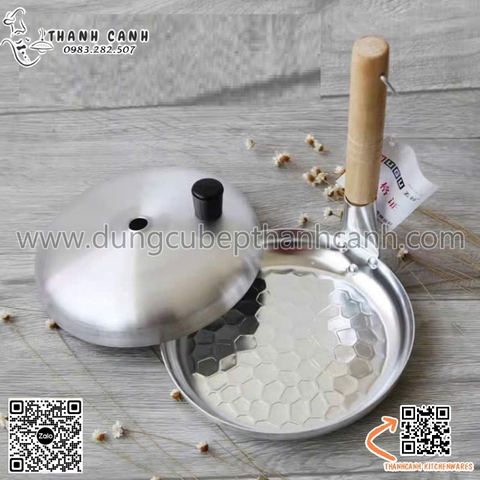 Chảo chiên trứng kiểu nhật, chảo đổ bánh xèo, chảo nhôm có tay cầm dọc