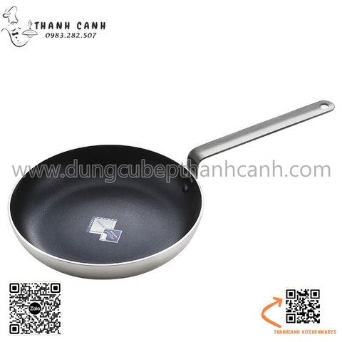 Chảo chống dính inox cán dẹt, chảo inox chống dính cán cầm bằng inox có thể dùng từ