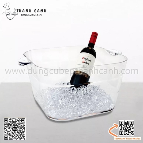 Bâu ngâm rượu , bia bằng nhựa Mica trong suốt, Bâu ướp lạnh rượu bia