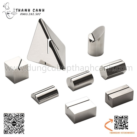 Cục inox cài biển tên món ăn buffet, Kẹp Số Để Bàn Bằng Inox ,Kẹp Đựng Thẻ Menu, Ảnh minh hoa